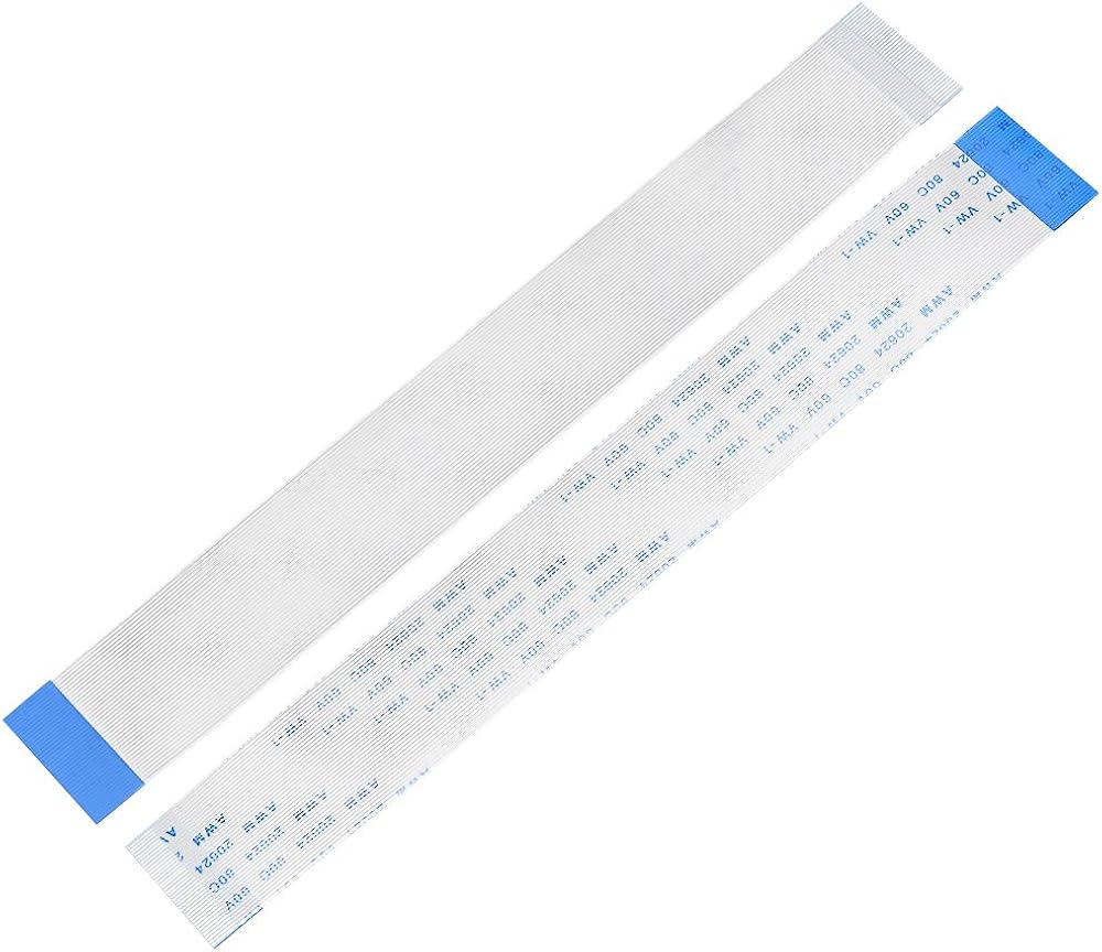 uxcell フレキシブルフラットケーブル フレキシブルリボンケーブル ブルー シルバーグレー PE 40ピン 0.5mmピッチ 150mm FPC FFC 液晶テレビカーオーディオ用 DVDプレーヤー用 ノートパソコン用 5個入り (Bタイプ)